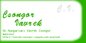 csongor vavrek business card